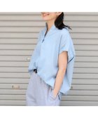 【フリークスストア/FREAK'S STORE】のリネンブレンド スキッパーブラウス/フレンチスリーブブラウス セットアップ対応 25SS サックスブルー|ID: prp329100004543803 ipo3291000000033600414