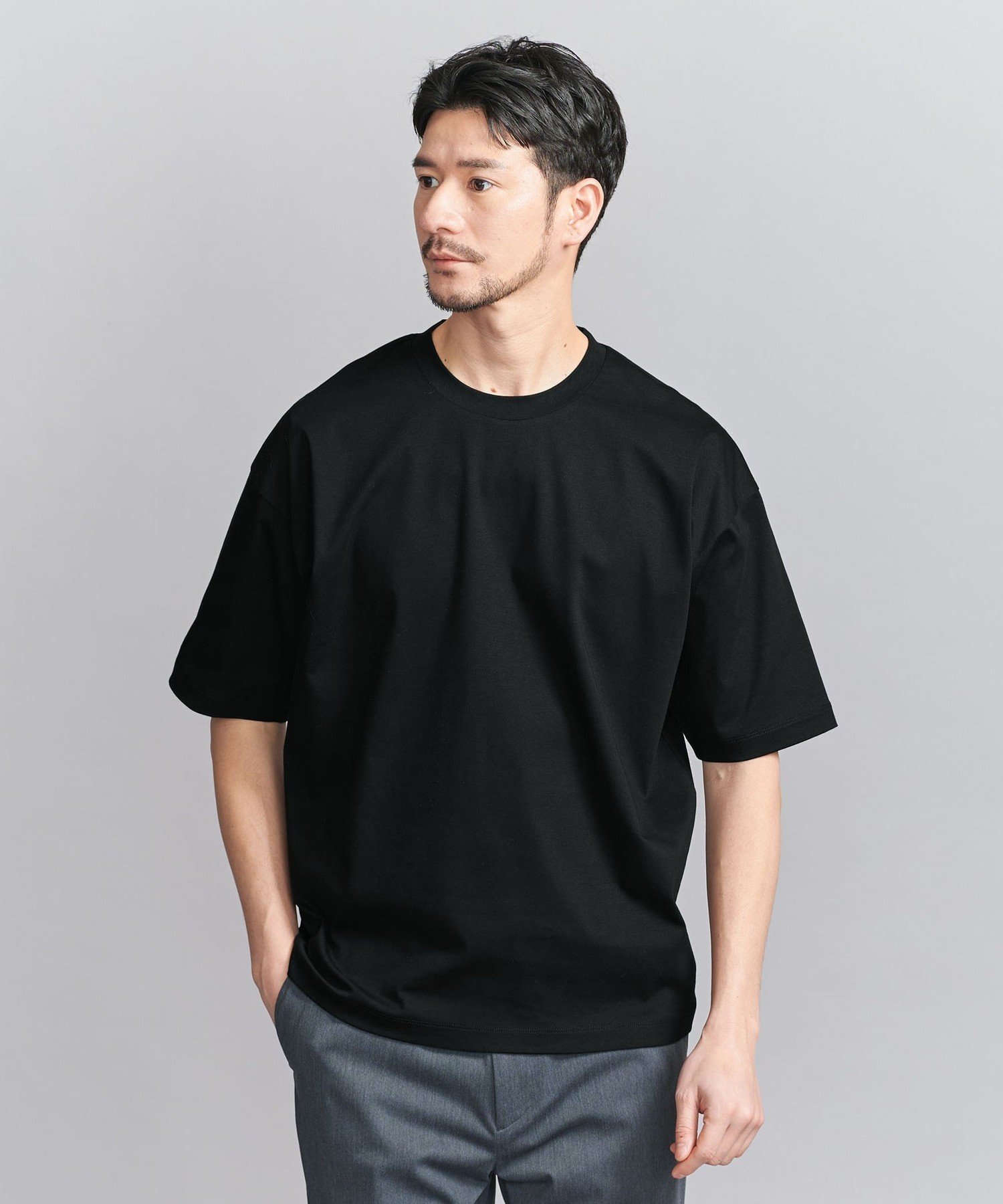 【ビューティ&ユース ユナイテッドアローズ/BEAUTY&YOUTH / UNITED ARROWS / MEN】の【WEB限定 WARDROBE SMART】NORITAKE リラックス テーパード Tシャツ インテリア・キッズ・メンズ・レディースファッション・服の通販 founy(ファニー) 　ファッション　Fashion　メンズファッション　Men's Style Online　スマート　Smart　テーパード　Tapered　ファブリック　Fabric　リラックス　Relax　BLACK|ID: prp329100004543831 ipo3291000000032628132