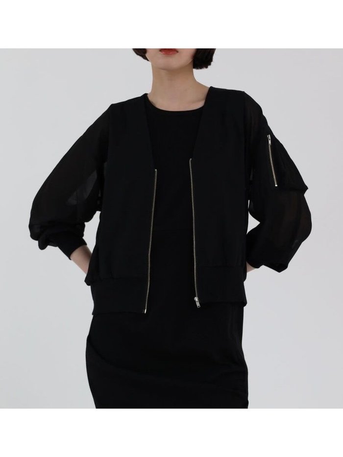 【ラシュッド/LASUD】のシアースリーブVネックブルゾン インテリア・キッズ・メンズ・レディースファッション・服の通販 founy(ファニー) https://founy.com/ ファッション Fashion レディースファッション Fashion for Women アウター Coat / Outerwear Collection ブルゾンジャケット・スポーティアウター Blouson Jackets トップス・カットソー Cut & Sew Tops Vネックトップス V-Neck Tops / V-Cut Neckline Shirts おすすめ Recommended / Our Picks インナー Innerwear シアー Sheer, See-Through ショート Short, Short Length ブルゾン Blouson, Bomber Jacket ボトム Bottoms, Lower Wear ミリタリー Military, Army Style ワイド Wide, Wide Fit 夏 Summer |ID: prp329100004543838 ipo3291000000032109064