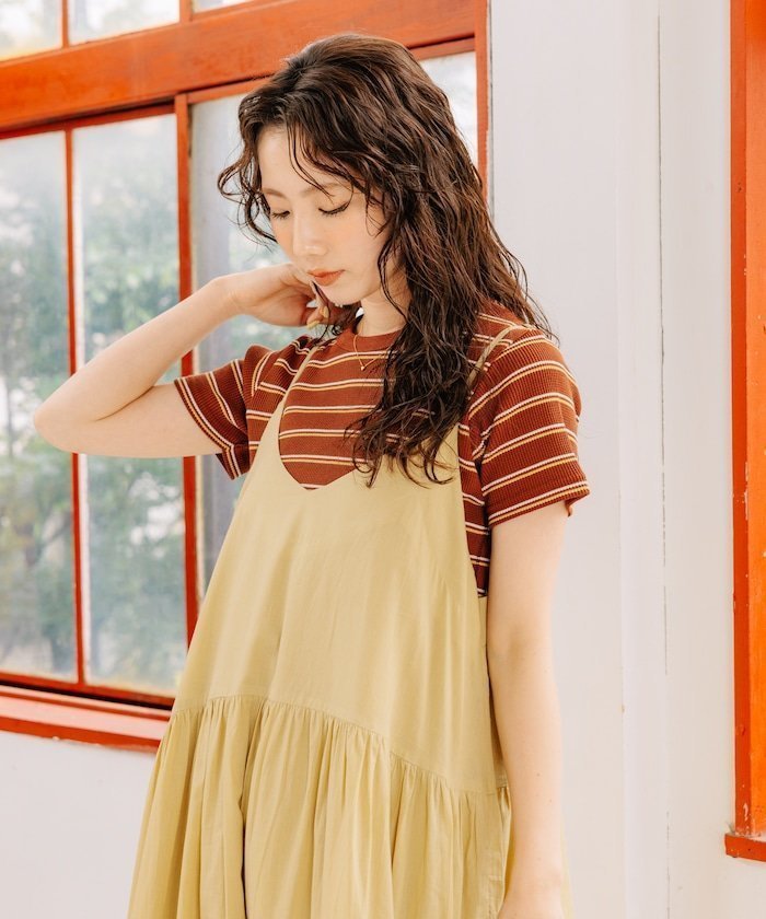 【フリークスストア/FREAK'S STORE】のワッフルミニTシャツ 25SS インテリア・キッズ・メンズ・レディースファッション・服の通販 founy(ファニー) 　ファッション　Fashion　レディースファッション　Fashion for Women　トップス・カットソー　Cut & Sew Tops　シャツ・ブラウス・オフィスカジュアル　Elegant Blouses & Button-Ups　ロングTシャツ・Tシャツ　Longline T-Shirts & Tees　2025年　2025　2025春夏・S/S　Spring/Summer 2025 SS25　インナー　Innerwear　カットソー　Cut and Sewn Top　コンパクト　Compact, Small Size　バランス　Balance, Style Balance　フィット　Fit, Slim Fit　プチプライス・低価格　Affordable / Budget Price　ボーダー　Border, Stripe　ワッフル　Waffle, Waffle Knit　人気　Popular, Best Seller　半袖　Short Sleeve, Half Sleeve　夏　Summer　定番　Standard, Basic Item　S/S・春夏　SS, Spring/Summer, Warm Season　ブラウン|ID: prp329100004543850 ipo3291000000033614169