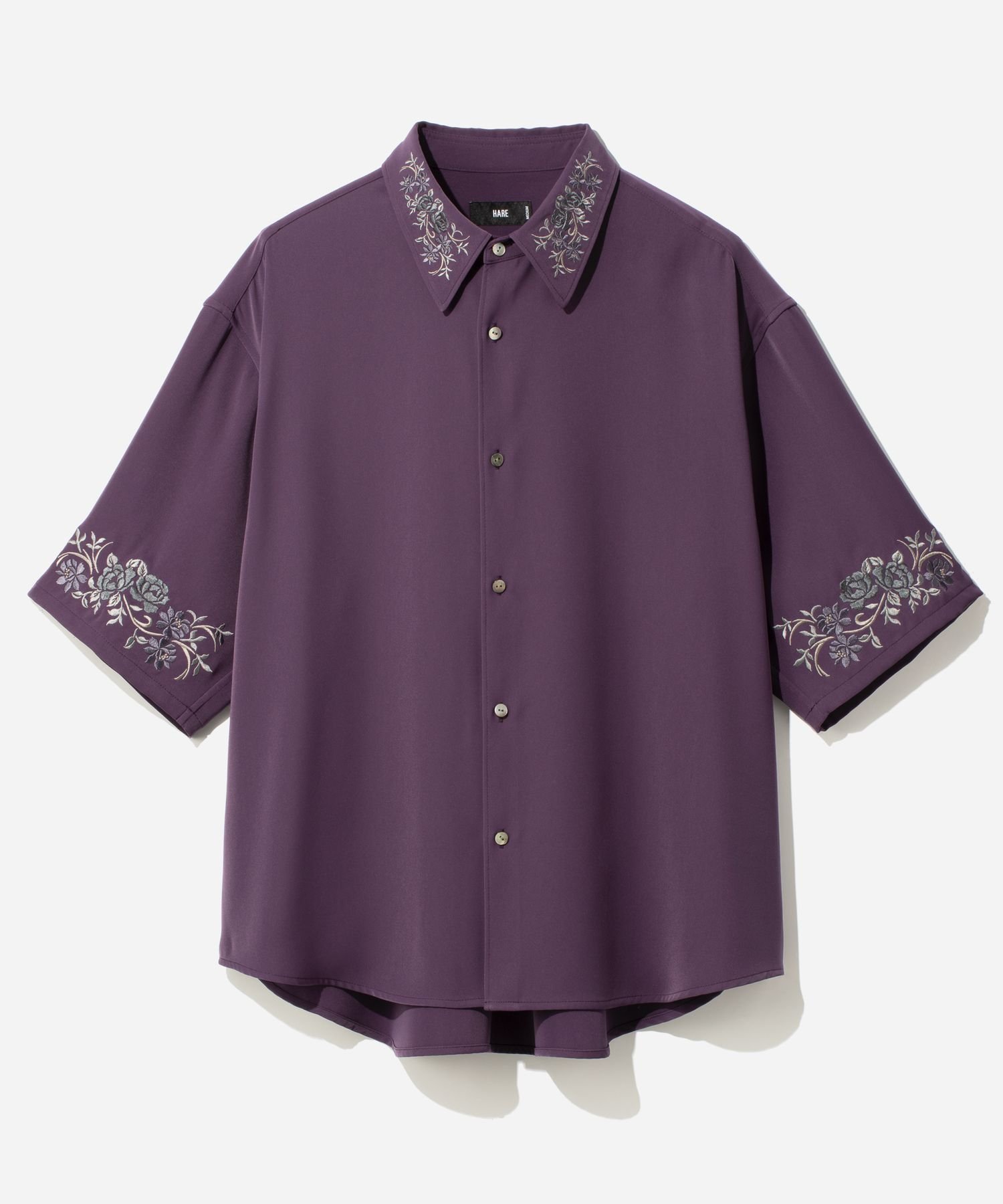 【ハレ/HARE】の【イージーケア UNISEX】TOROMIシシュウシャツSS インテリア・キッズ・メンズ・レディースファッション・服の通販 founy(ファニー) 　ファッション　Fashion　レディースファッション　Ladies' Fashion Online　トップス・カットソー　Tops/Tshirt　シャツ/ブラウス　Shirts/Blouses　ユニセックス　Unisex　セットアップ　Set Up　リラックス　Relax　ルーズ　Loose　エレガント 上品　Elegant　半袖　Short Sleeve　パープル96|ID: prp329100004543873 ipo3291000000032676726