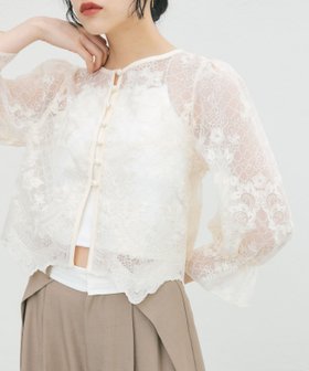 【ケービーエフ/KBF / URBAN RESEARCH】のオーガンジー刺繍クロップドブラウス 人気、トレンドファッション・服の通販 founy(ファニー) ファッション Fashion レディースファッション WOMEN トップス・カットソー Tops/Tshirt シャツ/ブラウス Shirts/Blouses 2025年 2025 2025春夏・S/S Ss,Spring/Summer,2025 オーガンジー Organdy コンパクト Compact スカラップ Scalloped スラックス Slacks スリット Slit デニム Denim バランス Balance フェミニン Feminine ボトム Bottom 夏 Summer S/S・春夏 Ss・Spring/Summer |ID:prp329100004543874