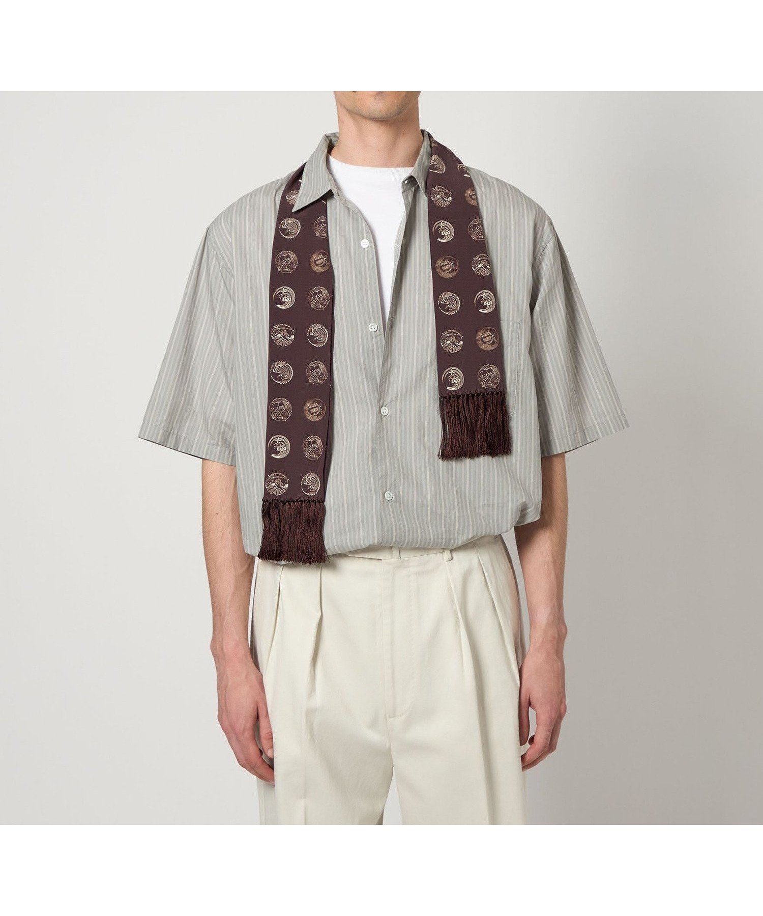 【ビューティ&ユース ユナイテッドアローズ/BEAUTY&YOUTH / UNITED ARROWS / MEN】のSteven Alan C/L/S ストライプ レギュラーカラー シャツ ALINE LOOSE CASUAL インテリア・キッズ・メンズ・レディースファッション・服の通販 founy(ファニー) 　ファッション　Fashion　メンズファッション　Fashion for Men　ストライプ　Stripe, Striped Pattern　フォルム　Silhouette, Form　レギュラー　Regular, Standard Fit　エレガント 上品　Elegant　夏　Summer　MD.GRAY|ID: prp329100004543877 ipo3291000000033164314