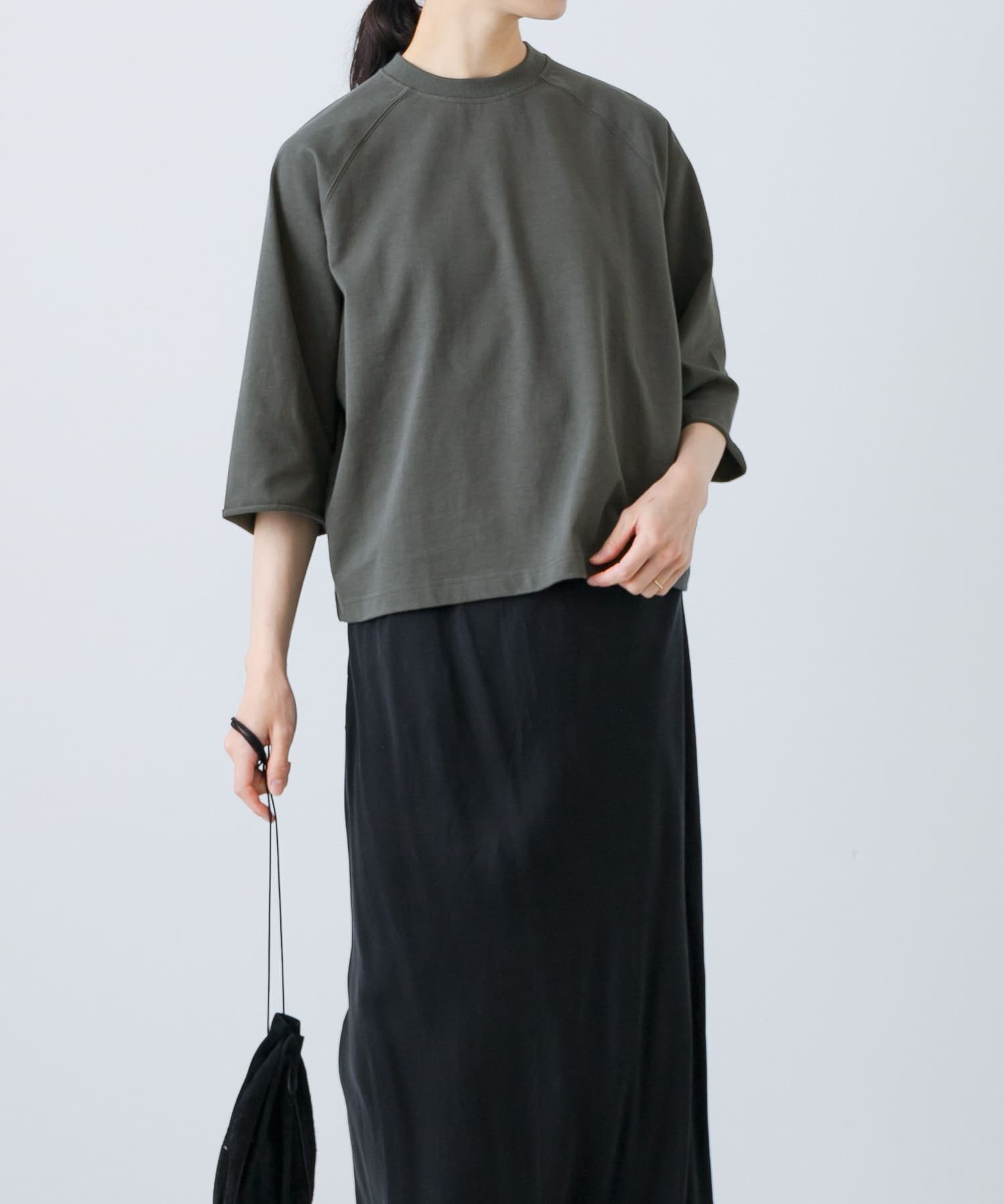 【かぐれ/kagure / URBAN RESEARCH】の5分袖ラグランカットソー インテリア・キッズ・メンズ・レディースファッション・服の通販 founy(ファニー) 　ファッション　Fashion　レディースファッション　Fashion for Women　トップス・カットソー　Cut & Sew Tops　カットソー・ベーシックTシャツ　Cut-and-Sewn Tops / Stretch Tees & Basics　2025年　2025　2025春夏・S/S　Spring/Summer 2025 SS25　インナー　Innerwear　カットオフ　Cut-Off Design　カットソー　Cut and Sewn Top　コンパクト　Compact, Small Size　シンプル　Simple, Minimal　スリーブ　Sleeve, Long Sleeve / Short Sleeve　夏　Summer　S/S・春夏　SS, Spring/Summer, Warm Season　CHARCOAL|ID: prp329100004543892 ipo3291000000032729454