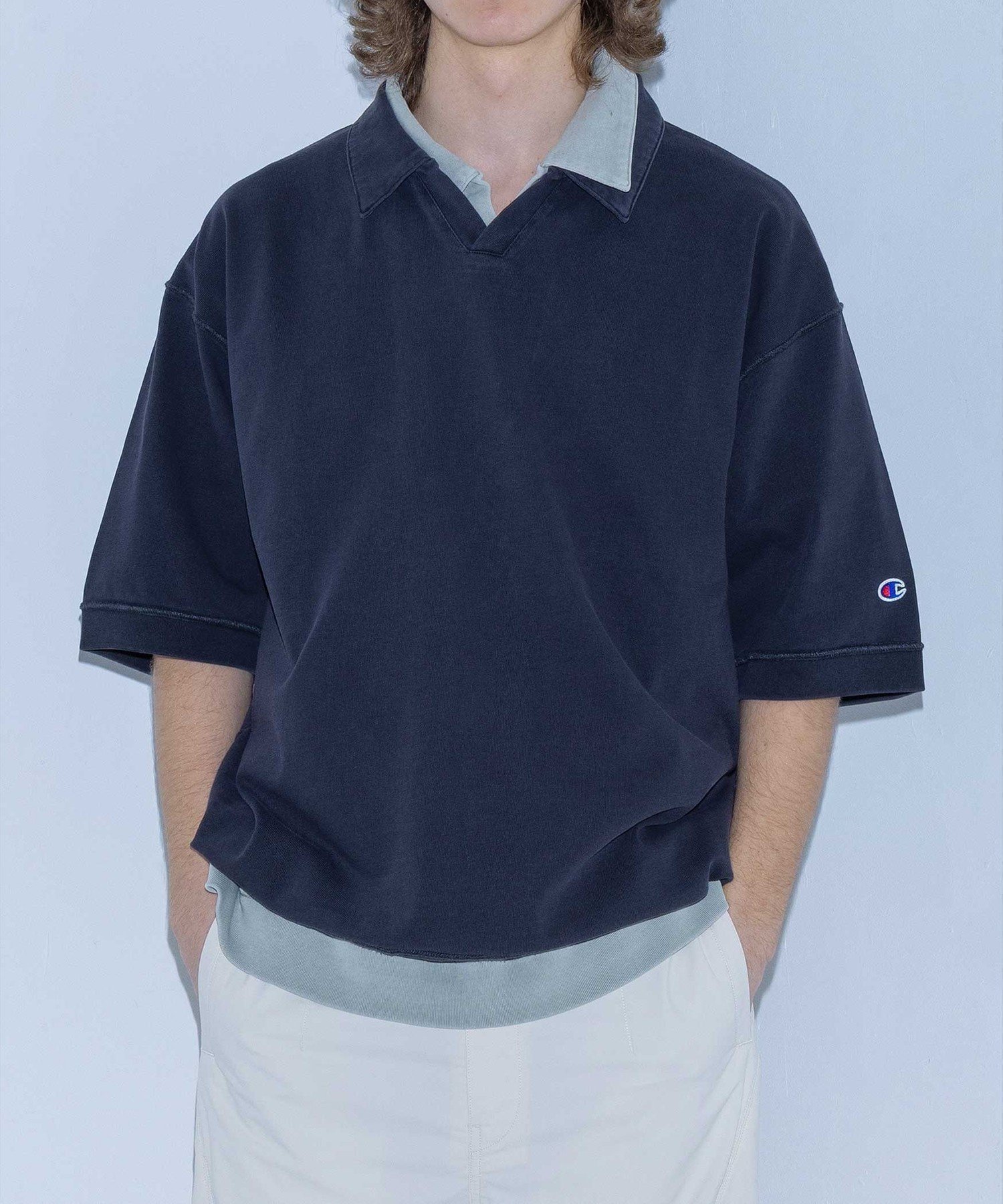 【ビューティ&ユース ユナイテッドアローズ/BEAUTY&YOUTH / UNITED ARROWS / MEN】のChampion * monkey time ピグメント スキッパー ポロシャツ インテリア・キッズ・メンズ・レディースファッション・服の通販 founy(ファニー) 　ファッション　Fashion　メンズファッション　MEN　スキッパー　Skipper　スポーツ　Sports　ニューヨーク　New York　人気　Popularity　ポロシャツ　Polo Shirt　別注　Special Order　BLACK|ID: prp329100004543913 ipo3291000000032161435