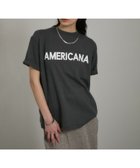 【サロン アダム エ ロペ/SALON adam et rope'】の【Americana(アメリカーナ)】ラフィー丸胴 ロゴプリントTシャツ / レタリングTシャツ スミクロ(05)|ID: prp329100004543930 ipo3291000000032640814