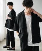 【ロッキーモンロー/Rocky Monroe / MEN】の3点セットアップ 5分袖シャツJKT ワイドパンツ 接触冷感タンクトップ 人気、トレンドファッション・服の通販 founy(ファニー) ファッション Fashion メンズファッション Fashion for Men ボトムス Bottoms インナー Innerwear ジャケット Jacket, Outerwear セットアップ Set-Up, Coordinated Outfit タンク Tank Top, Sleeveless Top ワイド Wide, Wide Fit thumbnail ブラック|ID: prp329100004543951 ipo3291000000032627633