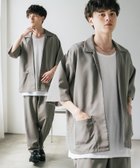 【ロッキーモンロー/Rocky Monroe / MEN】の3点セットアップ 5分袖シャツJKT ワイドパンツ 接触冷感タンクトップ 人気、トレンドファッション・服の通販 founy(ファニー) ファッション Fashion メンズファッション Fashion for Men ボトムス Bottoms インナー Innerwear ジャケット Jacket, Outerwear セットアップ Set-Up, Coordinated Outfit タンク Tank Top, Sleeveless Top ワイド Wide, Wide Fit thumbnail グレージュ|ID: prp329100004543951 ipo3291000000032627636