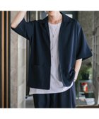 【ロッキーモンロー/Rocky Monroe / MEN】の3点セットアップ 5分袖シャツJKT ワイドパンツ 接触冷感タンクトップ 人気、トレンドファッション・服の通販 founy(ファニー) ファッション Fashion メンズファッション Fashion for Men ボトムス Bottoms インナー Innerwear ジャケット Jacket, Outerwear セットアップ Set-Up, Coordinated Outfit タンク Tank Top, Sleeveless Top ワイド Wide, Wide Fit thumbnail ネイビー|ID: prp329100004543951 ipo3291000000032627638