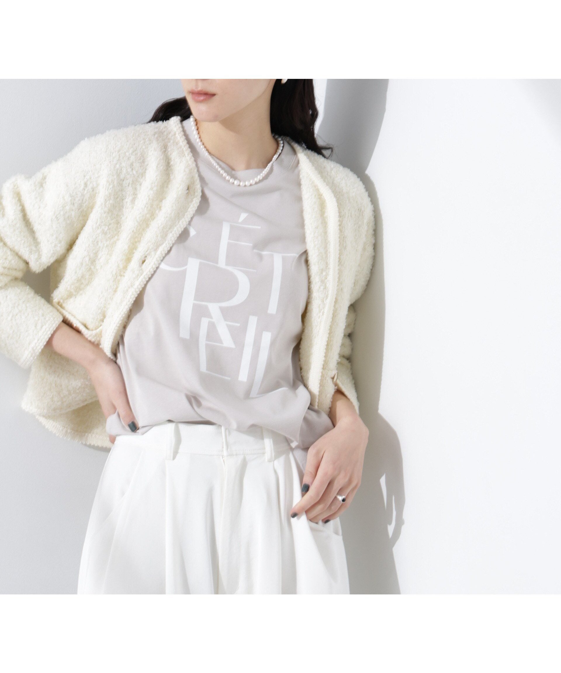 【ナノ ユニバース/nano universe】のプリントロゴロンT インテリア・キッズ・メンズ・レディースファッション・服の通販 founy(ファニー) 　ファッション　Fashion　レディースファッション　Fashion for Women　トップス・カットソー　Cut & Sew Tops　ロングTシャツ・Tシャツ　Longline T-Shirts & Tees　カーディガン　Cardigan, Knitwear　コンパクト　Compact, Small Size　シルケット　Silket, Silky Cotton　シンプル　Simple, Minimal　ジャケット　Jacket, Outerwear　スタイリッシュ　Stylish, Fashionable　スパンコール　Sequins, Sequin Embellishment　スリット　Slit, Slit Detail　プリント　Print, Printed Pattern　ワイド　Wide, Wide Fit　おすすめ　Recommended / Our Picks　2025年　2025　2025春夏・S/S　Spring/Summer 2025 SS25　アイボリー7|ID: prp329100004543979 ipo3291000000033341165