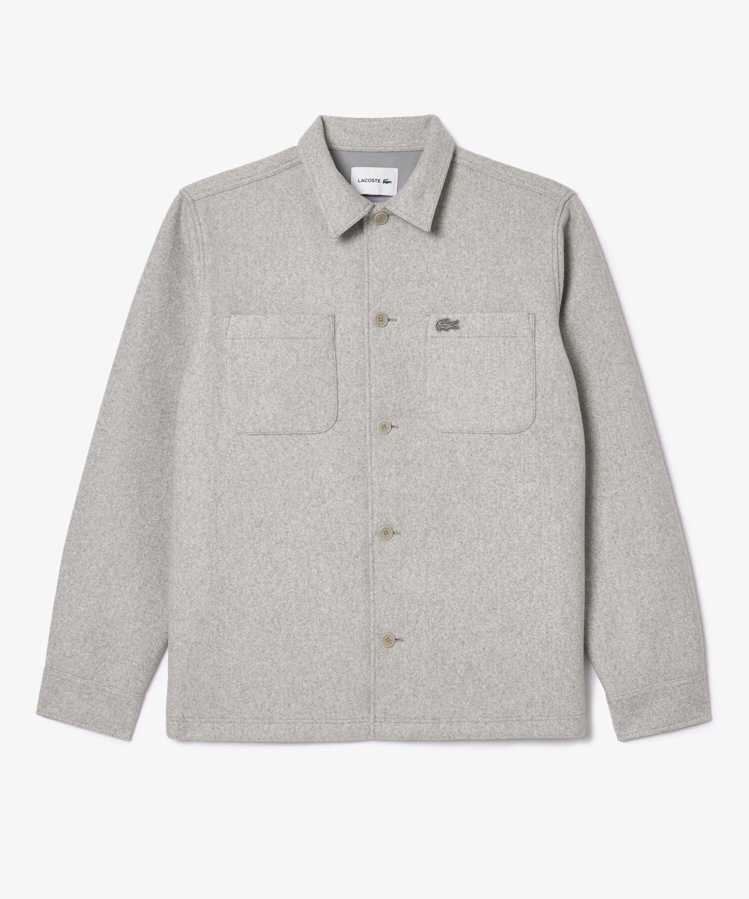 【ラコステ/LACOSTE / MEN】のテクニカルフランネルシャツ インテリア・キッズ・メンズ・レディースファッション・服の通販 founy(ファニー) 　ファッション　Fashion　メンズファッション　MEN　グレー|ID: prp329100004544009 ipo3291000000032110216