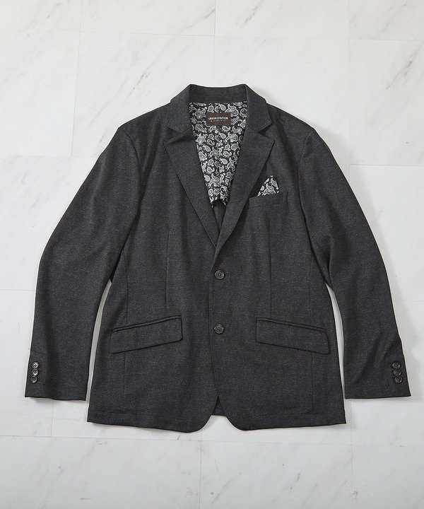 【メンズビギトーキョー/Men's Bigi / MEN】のメランジプリントポンチテーラードジャケット インテリア・キッズ・メンズ・レディースファッション・服の通販 founy(ファニー) 　ファッション　Fashion　メンズファッション　MEN　ジャケット　Jacket　ストレッチ　Stretch　スラックス　Slacks　セットアップ　Set Up　ダウン　Down　テーラード　Tailored　ドレス　Dress　プリント　Print　ペイズリー　Paisley　ポケット　Pocket　エレガント 上品　Elegant　ビジネス 仕事 通勤　Business　ブラック|ID: prp329100004544036 ipo3291000000032110369