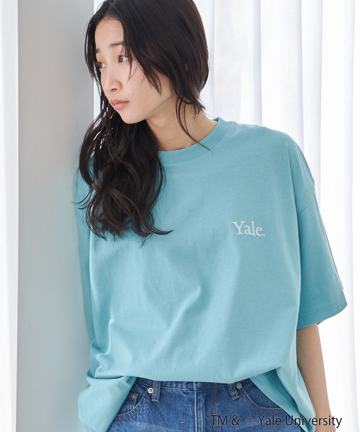 【コーエン/COEN】のYALE別注 ゆるシルエットTシャツ インテリア・キッズ・メンズ・レディースファッション・服の通販 founy(ファニー) 　ファッション　Fashion　レディースファッション　WOMEN　トップス・カットソー　Tops/Tshirt　シャツ/ブラウス　Shirts/Blouses　ロング / Tシャツ　T-Shirts　アイビー　Ivy　巾着　Purse　シンプル　Simple　スポーティ　Sporty　トレンド　Trend　フロント　Front　別注　Special Order　リラックス　Relax　ワンポイント　One Point　LT.BLUE|ID: prp329100004544155 ipo3291000000032359888