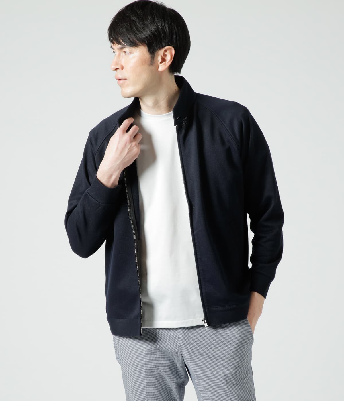 【ニューヨーカー/NEWYORKER / MEN】のドッグイヤー カットソーブルゾン インテリア・キッズ・メンズ・レディースファッション・服の通販 founy(ファニー) 　ファッション　Fashion　メンズファッション　MEN　トップス・カットソー　Tops/Tshirt/Men　インナー　Inner　春　Spring　カットソー　Cut And Sew　鹿の子　Pique　シャーリング　Shirring　スリーブ　Sleeve　ブルゾン　Blouson　S/S・春夏　Ss・Spring/Summer　犬　Dog　夏　Summer　ネイビー|ID: prp329100004544179 ipo3291000000032111006