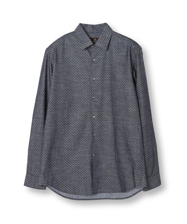 【メンズビギトーキョー/Men's Bigi / MEN】のフロッキープリントシャンブレーシャツ インテリア・キッズ・メンズ・レディースファッション・服の通販 founy(ファニー) https://founy.com/ ファッション Fashion メンズファッション MEN シャンブレー Chambray シンプル Simple ドレス Dress フィット Fit ベルベット Velvet エレガント 上品 Elegant |ID: prp329100004544238 ipo3291000000032111309