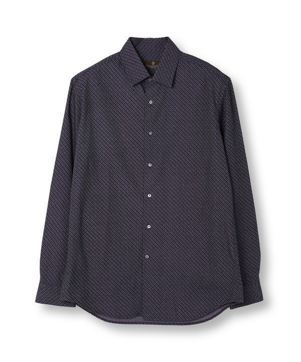 【メンズビギトーキョー/Men's Bigi / MEN】のフロッキープリントシャンブレーシャツ インテリア・キッズ・メンズ・レディースファッション・服の通販 founy(ファニー) 　ファッション　Fashion　メンズファッション　MEN　シャンブレー　Chambray　シンプル　Simple　ドレス　Dress　フィット　Fit　ベルベット　Velvet　エレガント 上品　Elegant　パープル|ID: prp329100004544238 ipo3291000000032111312