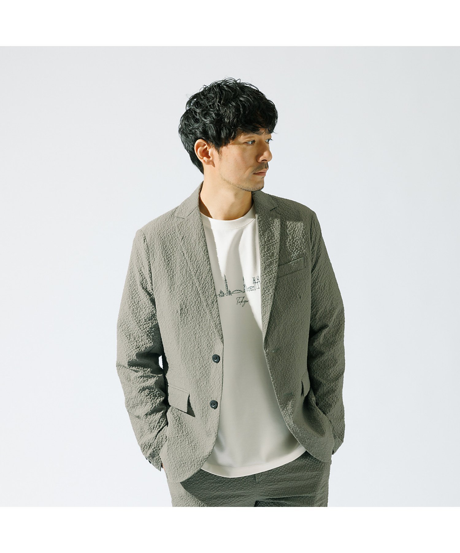 【アバハウス/ABAHOUSE / MEN】の【QuickDry / セットアップ対応】オニサッカー ジャケット / サマージ インテリア・キッズ・メンズ・レディースファッション・服の通販 founy(ファニー) 　ファッション　Fashion　メンズファッション　MEN　セットアップ　Setup/Men　おすすめ　Recommend　サッカー　Soccer　シンプル　Simple　ジャケット　Jacket　スラックス　Slacks　セットアップ　Set Up　ワーク　Work　軽量　Lightweight　カーキ|ID: prp329100004544255 ipo3291000000032111393