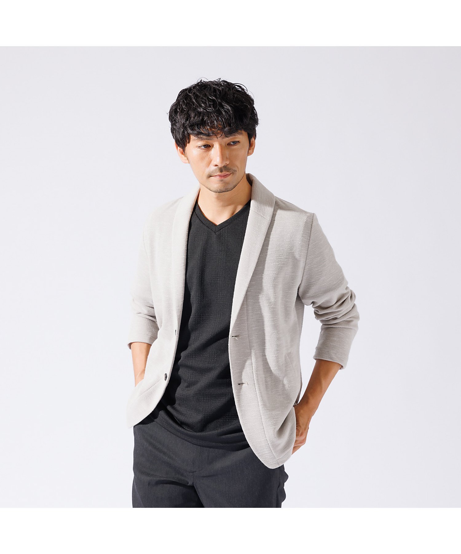 【アバハウス/ABAHOUSE / MEN】の【バーズアイ】ショールジャケット / サマージャケット インテリア・キッズ・メンズ・レディースファッション・服の通販 founy(ファニー) 　ファッション　Fashion　メンズファッション　MEN　サマー　Summer　ショール　Shawl　シンプル　Simple　ジャケット　Jacket　ストレッチ　Stretch　夏　Summer　春　Spring　S/S・春夏　Ss・Spring/Summer　ライトベージュ|ID: prp329100004544271 ipo3291000000032111505