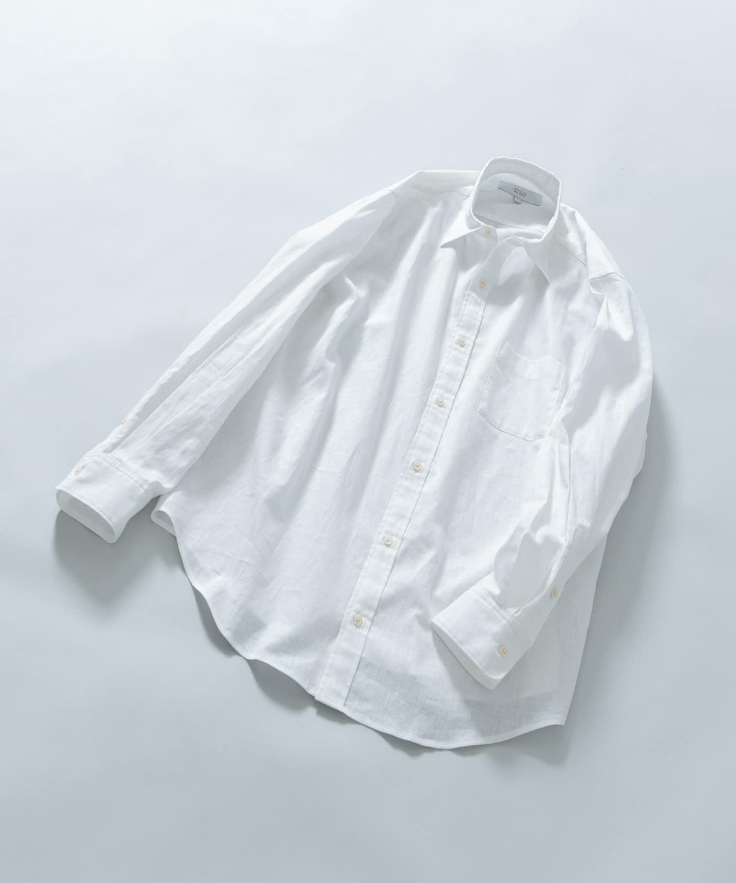 【アーバンリサーチ ロッソ/URBAN RESEARCH ROSSO / MEN】の『WEB限定』『XLサイズあり』リラックスコットンリネンレギュラーカラー長袖シャツ インテリア・キッズ・メンズ・レディースファッション・服の通販 founy(ファニー) 　ファッション　Fashion　メンズファッション　MEN　おすすめ　Recommend　インナー　Inner　カットソー　Cut And Sew　カーディガン　Cardigan　ジャケット　Jacket　フィット　Fit　ベーシック　Basic　リネン　Linen　リラックス　Relax　レギュラー　Regular　人気　Popularity　夏　Summer　春　Spring　S/S・春夏　Ss・Spring/Summer　長袖　Long Sleeve　WHITE|ID: prp329100004544284 ipo3291000000032111570