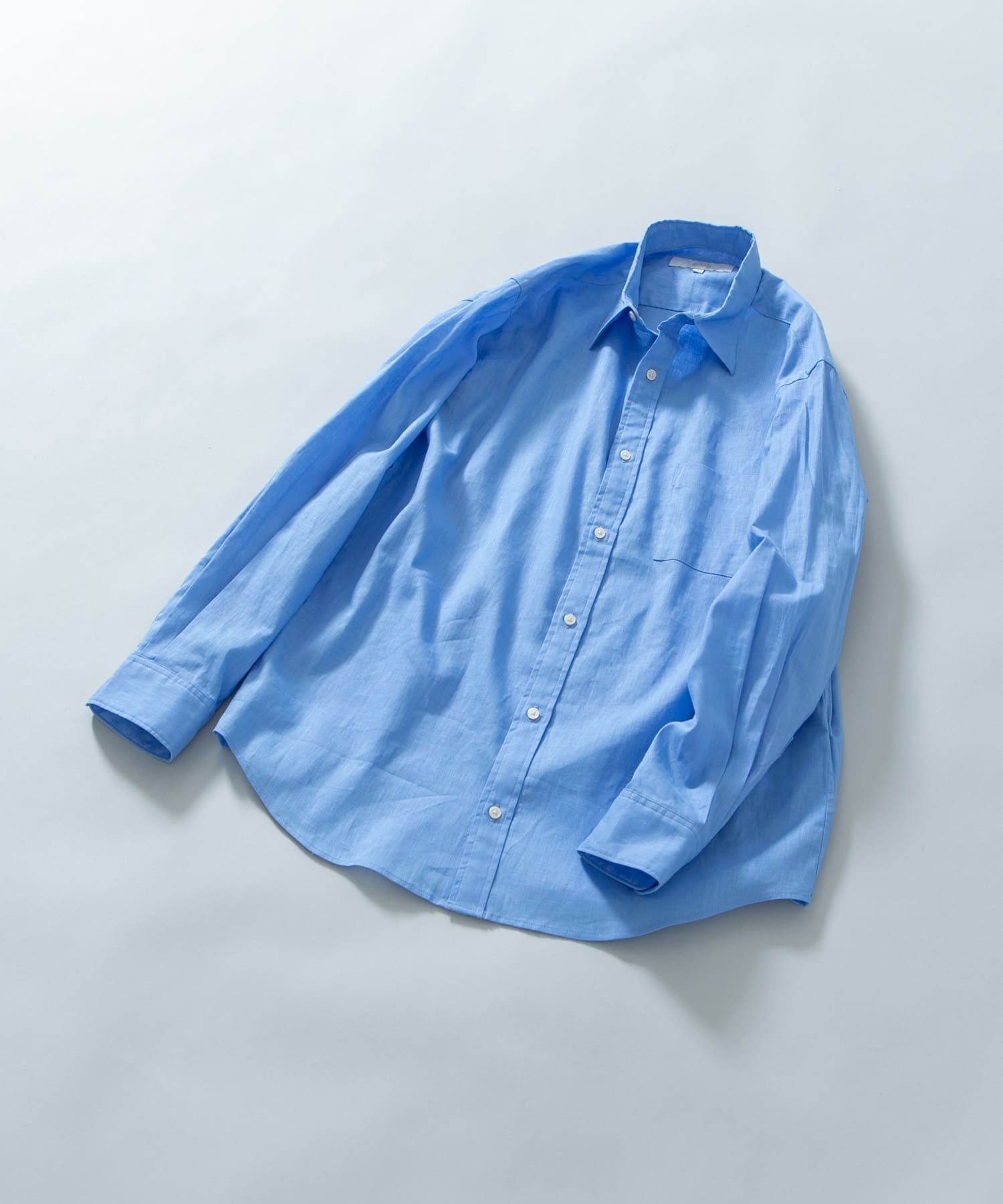 【アーバンリサーチ ロッソ/URBAN RESEARCH ROSSO / MEN】の『WEB限定』『XLサイズあり』リラックスコットンリネンレギュラーカラー長袖シャツ インテリア・キッズ・メンズ・レディースファッション・服の通販 founy(ファニー) 　ファッション　Fashion　メンズファッション　MEN　おすすめ　Recommend　インナー　Inner　カットソー　Cut And Sew　カーディガン　Cardigan　ジャケット　Jacket　フィット　Fit　ベーシック　Basic　リネン　Linen　リラックス　Relax　レギュラー　Regular　人気　Popularity　夏　Summer　春　Spring　S/S・春夏　Ss・Spring/Summer　長袖　Long Sleeve　BLUE|ID: prp329100004544284 ipo3291000000032111574