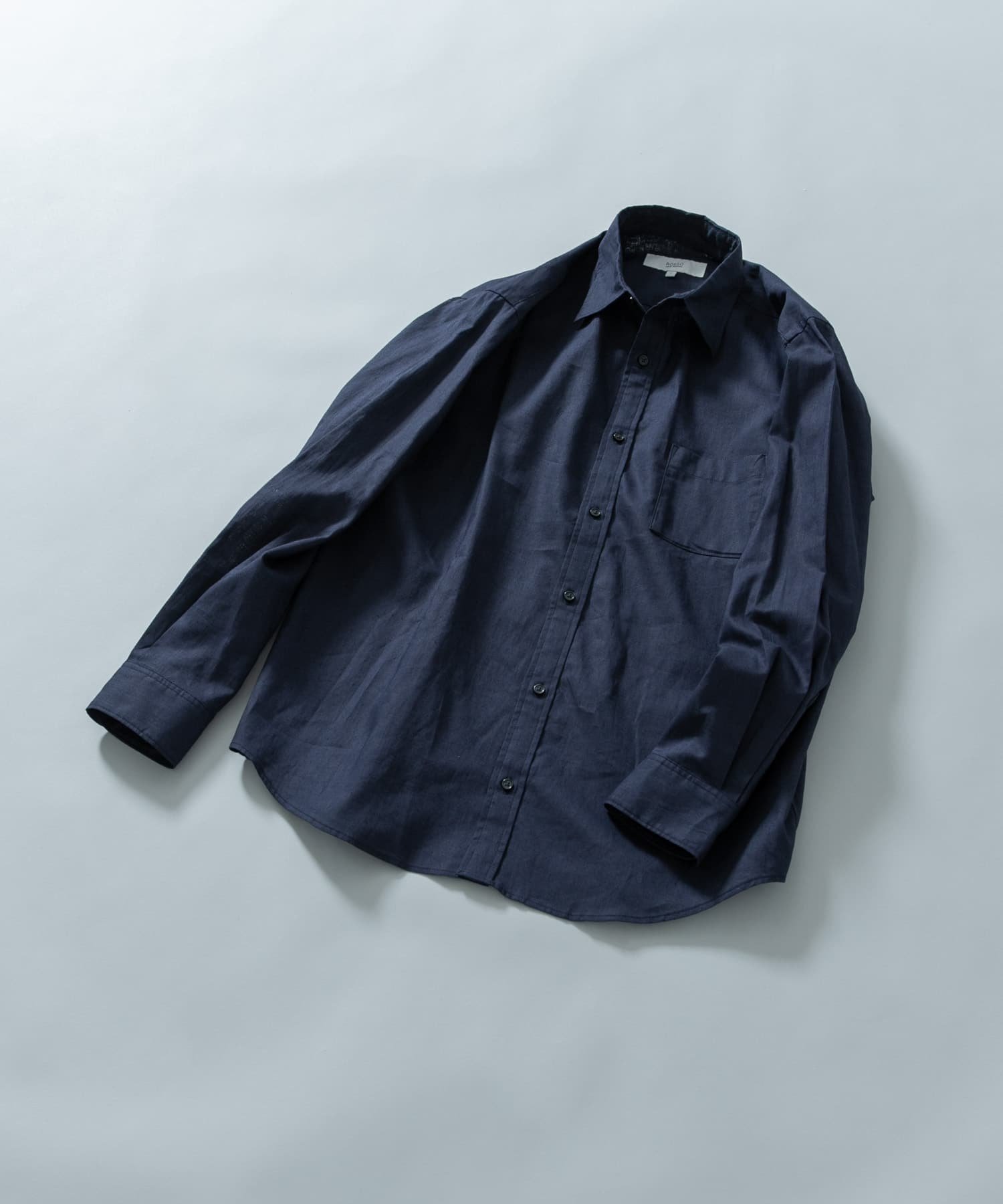 【アーバンリサーチ ロッソ/URBAN RESEARCH ROSSO / MEN】の『WEB限定』『XLサイズあり』リラックスコットンリネンレギュラーカラー長袖シャツ インテリア・キッズ・メンズ・レディースファッション・服の通販 founy(ファニー) 　ファッション　Fashion　メンズファッション　MEN　おすすめ　Recommend　インナー　Inner　カットソー　Cut And Sew　カーディガン　Cardigan　ジャケット　Jacket　フィット　Fit　ベーシック　Basic　リネン　Linen　リラックス　Relax　レギュラー　Regular　人気　Popularity　夏　Summer　春　Spring　S/S・春夏　Ss・Spring/Summer　長袖　Long Sleeve　NAVY|ID: prp329100004544284 ipo3291000000032111576