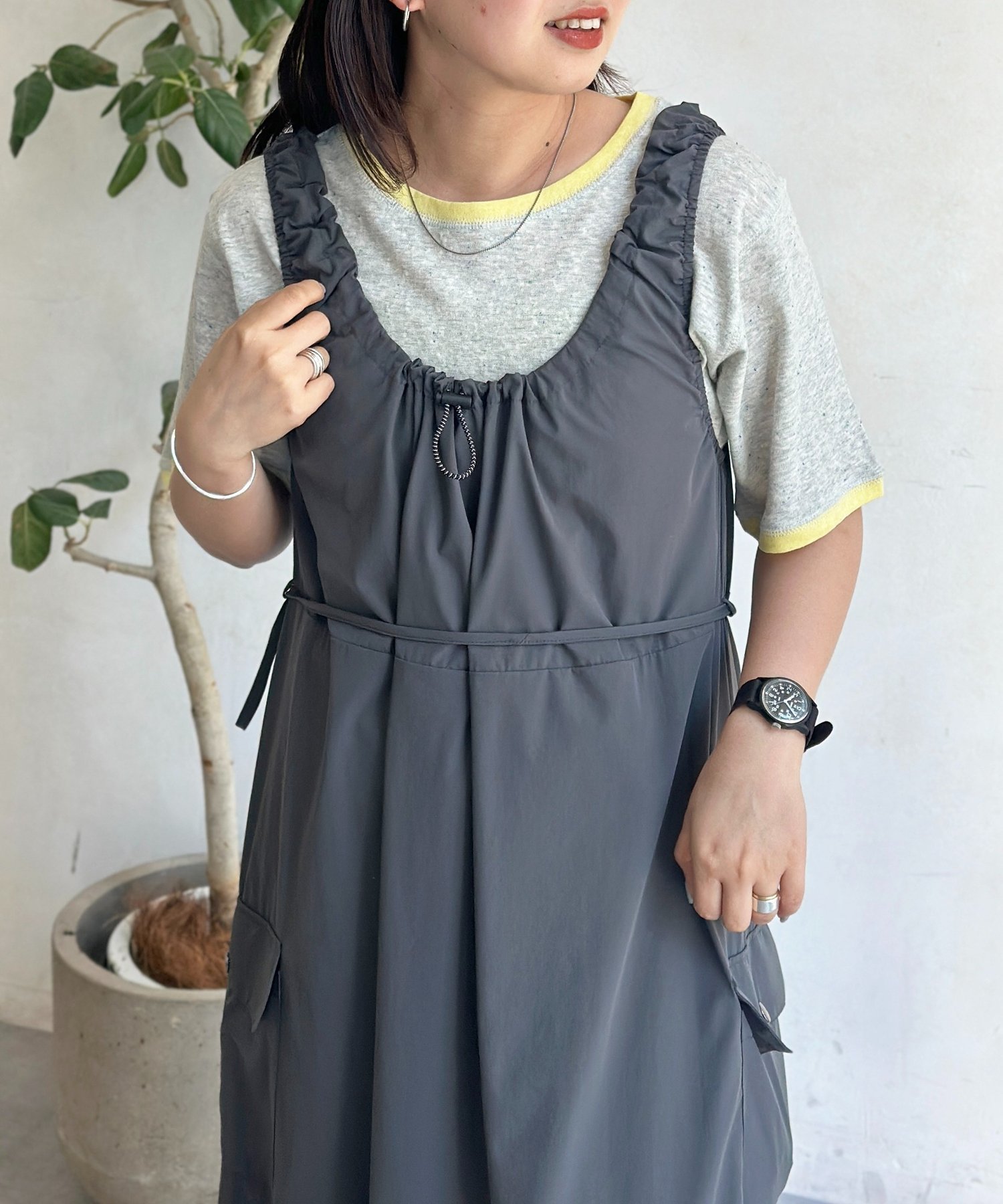 【シーピーシーエム/CPCM】のスラブシアー半袖T インテリア・キッズ・メンズ・レディースファッション・服の通販 founy(ファニー) 　ファッション　Fashion　レディースファッション　Fashion for Women　トップス・カットソー　Cut & Sew Tops　おすすめ　Recommended / Our Picks　インナー　Innerwear　キャミソール　Camisole, Spaghetti Strap Top　シアー　Sheer, See-Through　シンプル　Simple, Minimal　タンク　Tank Top, Sleeveless Top　トレンド　Trend, Trending Now　半袖　Short Sleeve, Half Sleeve　グレー|ID: prp329100004544309 ipo3291000000032760344