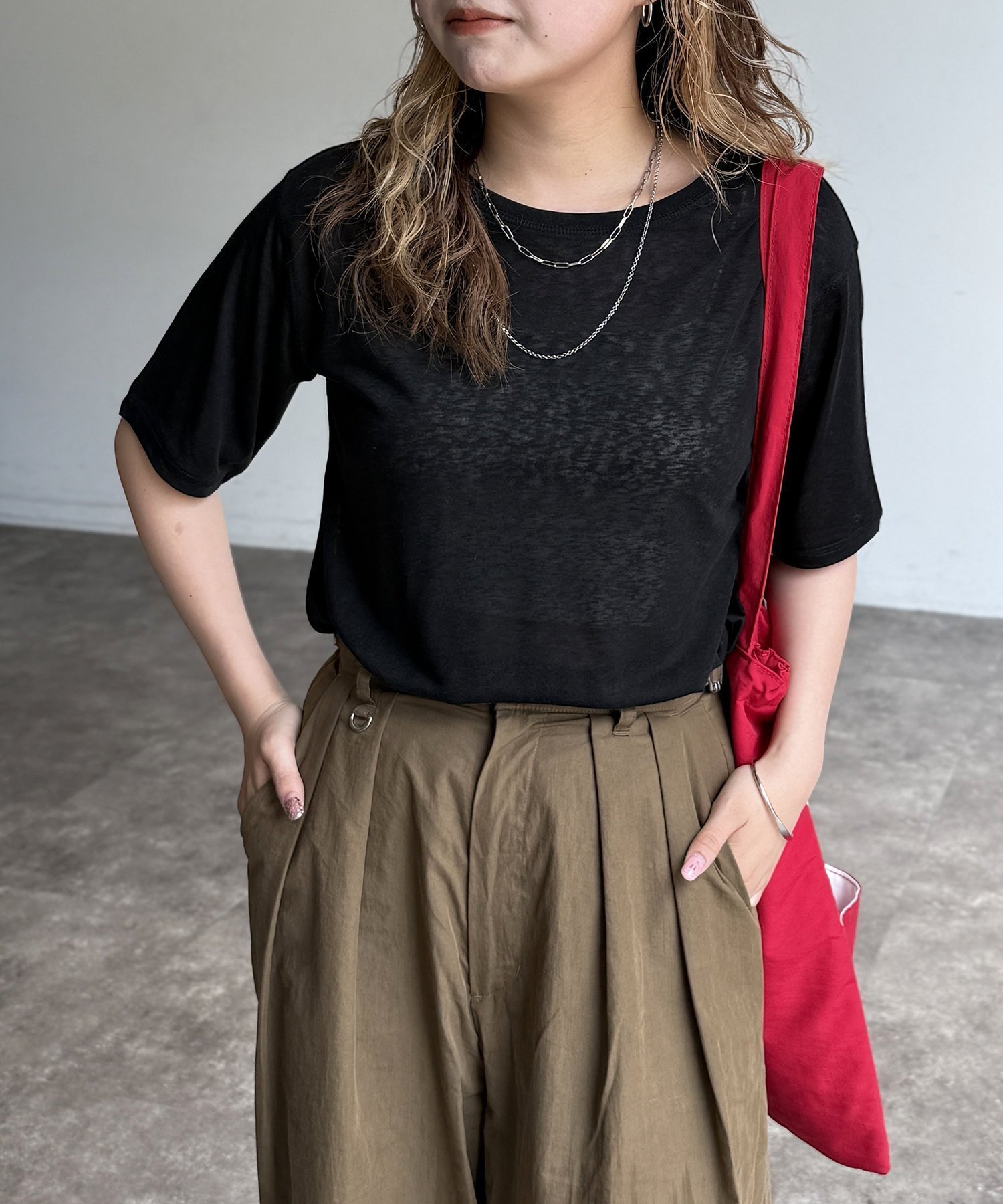 【シーピーシーエム/CPCM】のスラブシアー半袖T インテリア・キッズ・メンズ・レディースファッション・服の通販 founy(ファニー) 　ファッション　Fashion　レディースファッション　Fashion for Women　トップス・カットソー　Cut & Sew Tops　おすすめ　Recommended / Our Picks　インナー　Innerwear　キャミソール　Camisole, Spaghetti Strap Top　シアー　Sheer, See-Through　シンプル　Simple, Minimal　タンク　Tank Top, Sleeveless Top　トレンド　Trend, Trending Now　半袖　Short Sleeve, Half Sleeve　ブラック|ID: prp329100004544309 ipo3291000000032760346