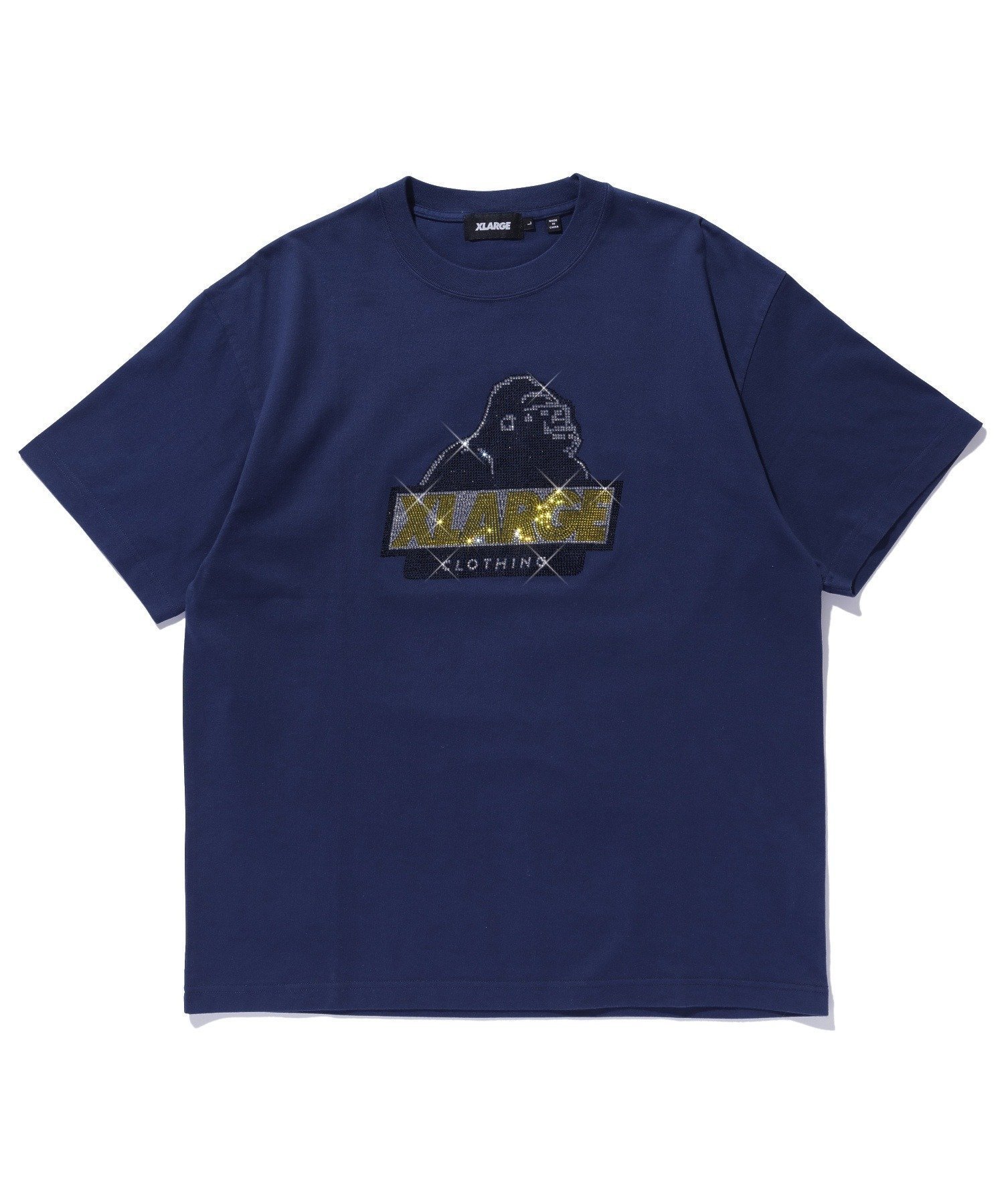 【エクストララージ/XLARGE】のXLARGE/RHINE STONE SLANTED OG S/S TEE インテリア・キッズ・メンズ・レディースファッション・服の通販 founy(ファニー) 　ファッション　Fashion　レディースファッション　WOMEN　グラフィック　Graphic　コレクション　Collection　ストーン　Stone　フロント　Front　ベーシック　Basic　半袖　Short Sleeve　夏　Summer　S/S・春夏　Ss・Spring/Summer　NAVY|ID: prp329100004544353 ipo3291000000032111948