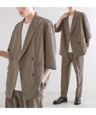 【ティーケー/tk TAKEO KIKUCHI / MEN】の【セットアップ 2点セット】ダブルテーラード半袖ジャケット+スラックス 人気、トレンドファッション・服の通販 founy(ファニー) ファッション Fashion メンズファッション MEN セットアップ Setup/Men ジャケット Jacket スラックス Slacks セットアップ Set Up ダブル Double トレンド Trend バランス Balance ポケット Pocket 半袖 Short Sleeve thumbnail グレージュ|ID: prp329100004544379 ipo3291000000032112069