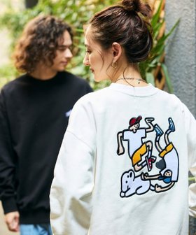 【フリークスストア/FREAK'S STORE】 別注「Dance」バックフェルト刺繍 クルーネック スウェット 24AW人気、トレンドファッション・服の通販 founy(ファニー) ファッション Fashion レディースファッション WOMEN トップス・カットソー Tops/Tshirt パーカ Sweats スウェット Sweat バッグ Bag インナー Inner カーゴパンツ Cargo Pants グラフィック Graphic シンプル Simple スウェット Sweat デニム Denim 定番 Standard 人気 Popularity ビッグ Big フェルト Felt フロント Front プリント Print ボトム Bottom 別注 Special Order ルーズ Loose ワンポイント One Point A/W・秋冬 Aw・Autumn/Winter・Fw・Fall-Winter 冬 Winter おすすめ Recommend 犬 Dog 2024年 2024 2024-2025秋冬・A/W Aw/Autumn/Winter/Fw/Fall/2024-2025 |ID:prp329100004544451