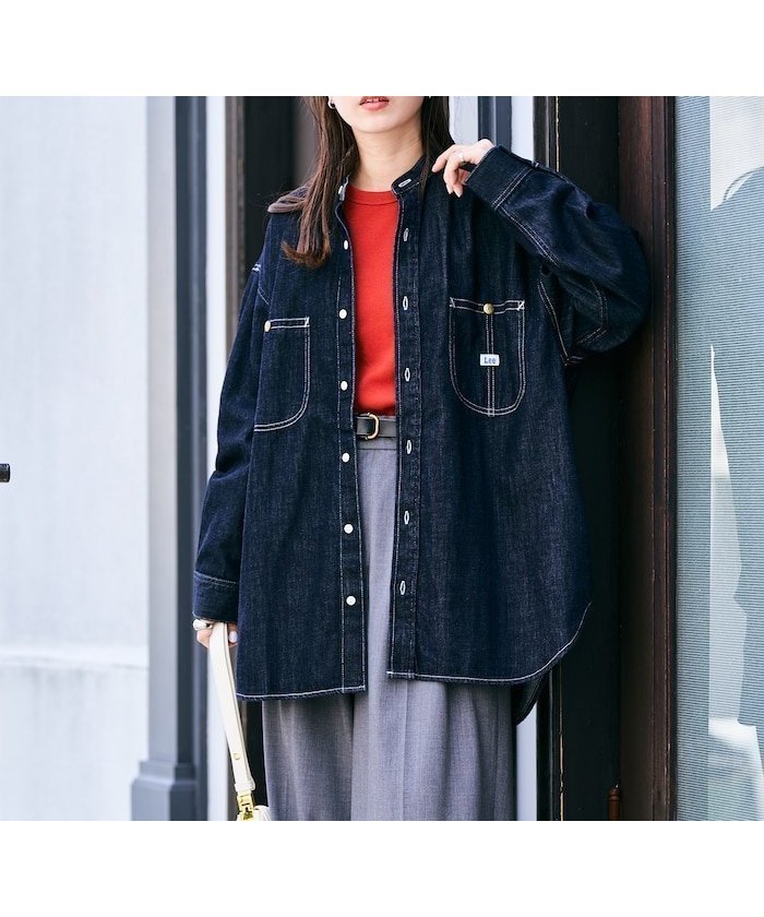 【フリークスストア/FREAK'S STORE】の限定展開 別注 チュニック デニム シャツ 24AW インテリア・キッズ・メンズ・レディースファッション・服の通販 founy(ファニー) 　ファッション　Fashion　レディースファッション　WOMEN　トップス・カットソー　Tops/Tshirt　シャツ/ブラウス　Shirts/Blouses　2024年　2024　2024-2025秋冬・A/W　Aw/Autumn/Winter/Fw/Fall/2024-2025　冬　Winter　スペシャル　Special　チュニック　Tunic　デニム　Denim　マニッシュ　Mannish　別注　Special Order　A/W・秋冬　Aw・Autumn/Winter・Fw・Fall-Winter　羽織　Haori　NAVY|ID: prp329100004544457 ipo3291000000032112493