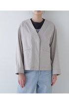 【ヒューマンウーマン/HUMAN WOMAN】のリサイクル混コットンウェザーブルゾン ブラウン|ID: prp329100004544461 ipo3291000000032295318