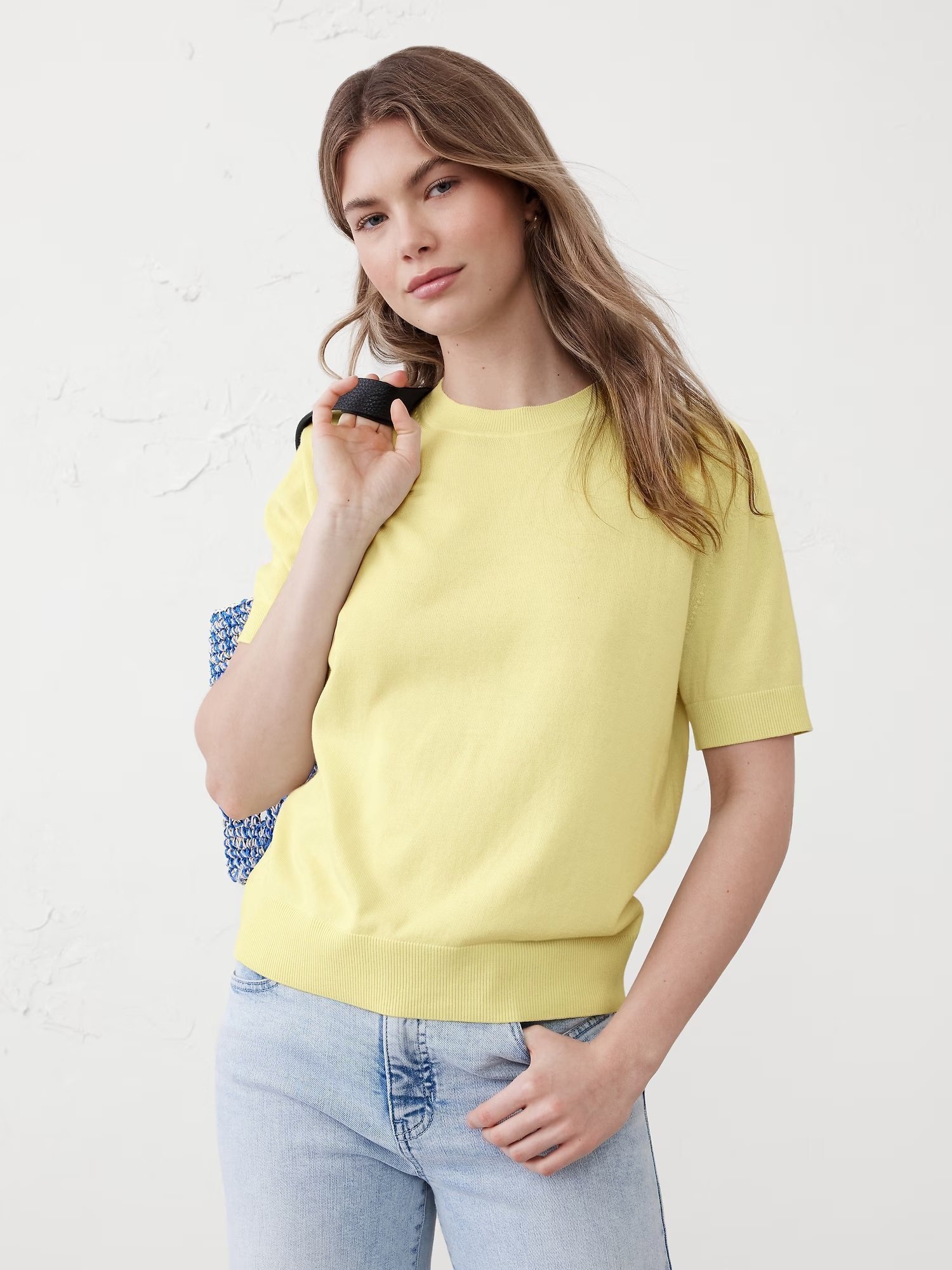【バナナリパブリック ファクトリーストア/BANANA REPUBLIC FACTORY STORE】のBANANA REPUBLIC FACTORY STORE ショートスリーブ セーター インテリア・キッズ・メンズ・レディースファッション・服の通販 founy(ファニー) 　ファッション　Fashion　レディースファッション　Ladies' Fashion Online　ショート　Short　スリーブ　Sleeve　セーター　Sweater　ミックス　Mix　LIME_FIZZ|ID: prp329100004544522 ipo3291000000032660969