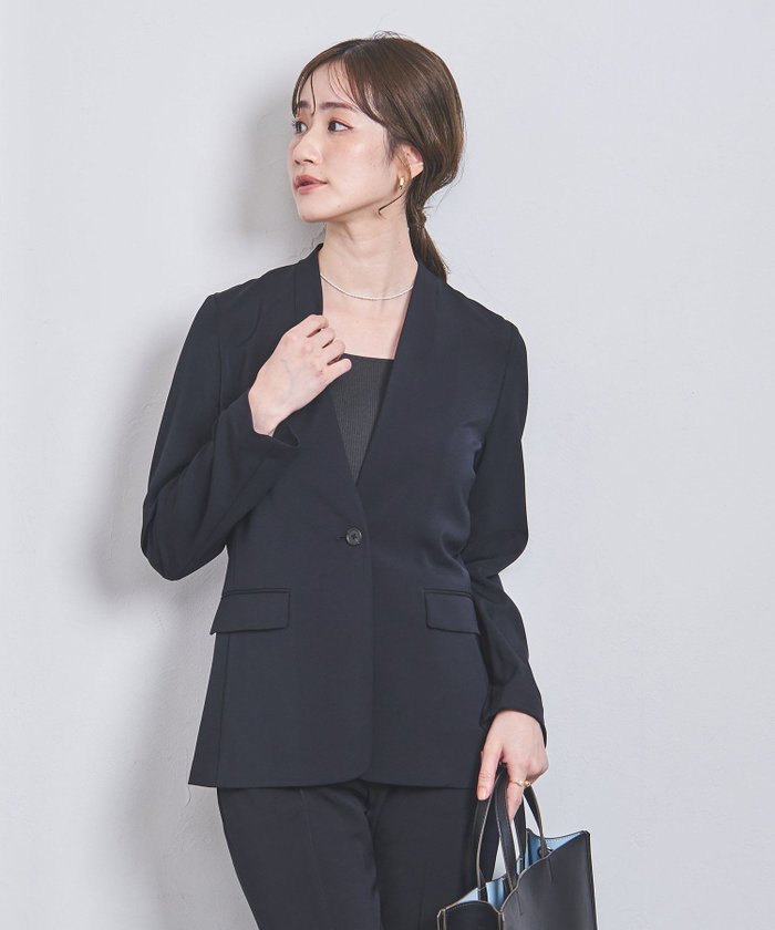 【その他のブランド/Other】のノーカラージャケット インテリア・キッズ・メンズ・レディースファッション・服の通販 founy(ファニー) https://founy.com/ ファッション Fashion レディースファッション WOMEN アウター Coat Outerwear ジャケット Jackets ノーカラージャケット No Collar Leather Jackets おすすめ Recommend エレガント 上品 Elegant コンパクト Compact ジャケット Jacket セットアップ Set Up セレモニー Ceremony ドレープ Drape ビジネス 仕事 通勤 Business フィット Fit ポケット Pocket |ID: prp329100004544528 ipo3291000000032112978