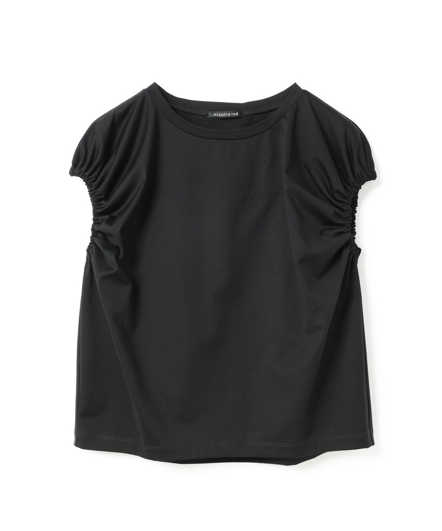 【マーコート/MARcourt】のmizuiro ind ギャザーパフスリーブプルオーバー インテリア・キッズ・メンズ・レディースファッション・服の通販 founy(ファニー) 　ファッション　Fashion　レディースファッション　Fashion for Women　トップス・カットソー　Cut & Sew Tops　カジュアルプルオーバー・ニットトップス　Pullovers & Knit Tops / Casual Pullovers　スリーブ　Sleeve, Long Sleeve / Short Sleeve　フレンチ　French, French Style　ポケット　Pocket, Pocket Detail　エレガント 上品　Elegant　今季　This Season, Current Season　無地　Plain, Solid Color　ブラック|ID: prp329100004544896 ipo3291000000032753107