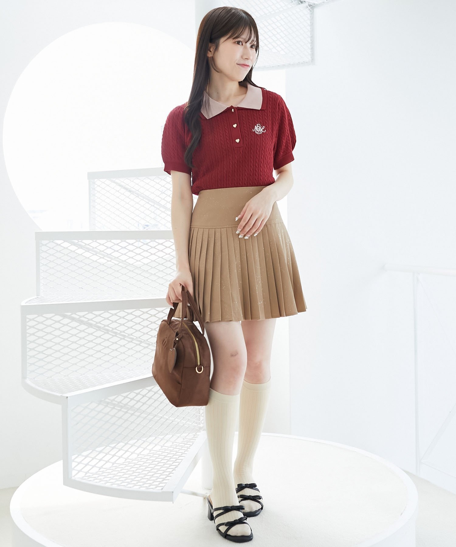 【マジェスティック レゴン/MAJESTIC LEGON】のキラキラプリーツスカート インテリア・キッズ・メンズ・レディースファッション・服の通販 founy(ファニー) 　ファッション　Fashion　レディースファッション　WOMEN　スカート　Skirt　プリーツスカート　Pleated Skirts　おすすめ　Recommend　コンパクト　Compact　スウェット　Sweat　ダウン　Down　フィット　Fit　プリント　Print　プリーツ　Pleats　再入荷　Restock/Back In Stock/Re Arrival　キャメル|ID: prp329100004544917 ipo3291000000032302624