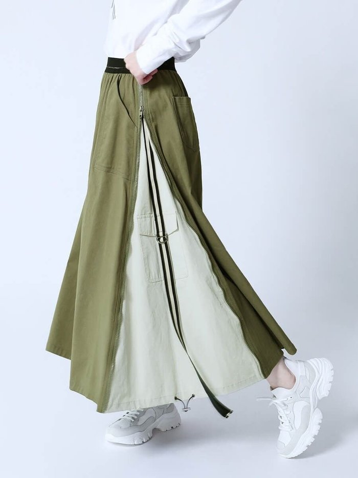 【ラシュッド/LASUD】のジップインラインスカート インテリア・キッズ・メンズ・レディースファッション・服の通販 founy(ファニー) https://founy.com/ ファッション Fashion レディースファッション WOMEN スカート Skirt カットソー Cut And Sew ジップ Zip ジップアップ Zip Up フレア Flare |ID: prp329100004544958 ipo3291000000032115353