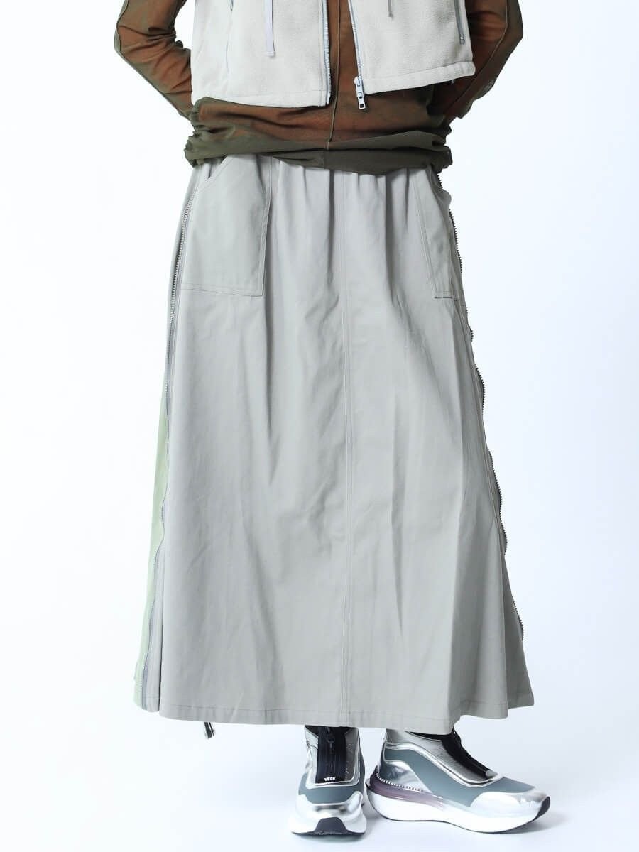 【ラシュッド/LASUD】のジップインラインスカート インテリア・キッズ・メンズ・レディースファッション・服の通販 founy(ファニー) 　ファッション　Fashion　レディースファッション　WOMEN　スカート　Skirt　カットソー　Cut And Sew　ジップ　Zip　ジップアップ　Zip Up　フレア　Flare　グレー|ID: prp329100004544958 ipo3291000000032292714