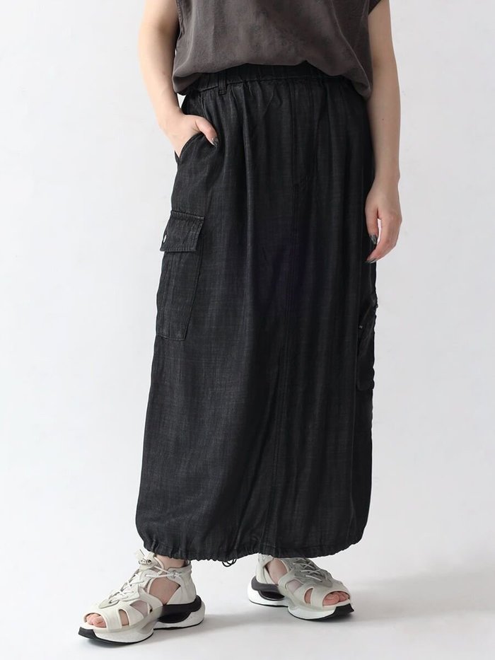 【ラシュッド/LASUD】のオーバーダイドロストスカート インテリア・キッズ・メンズ・レディースファッション・服の通販 founy(ファニー) https://founy.com/ ファッション Fashion レディースファッション Fashion for Women スカート Skirts ポケット Pocket, Pocket Detail ミリタリー Military, Army Style 夏 Summer |ID: prp329100004544970 ipo3291000000032656192