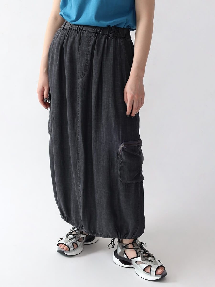 【ラシュッド/LASUD】のオーバーダイドロストスカート インテリア・キッズ・メンズ・レディースファッション・服の通販 founy(ファニー) 　ファッション　Fashion　レディースファッション　Fashion for Women　スカート　Skirts　ポケット　Pocket, Pocket Detail　ミリタリー　Military, Army Style　夏　Summer　ライトグレー|ID: prp329100004544970 ipo3291000000032656195
