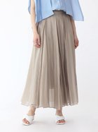 【ラシュッド/LASUD】のタックフレアロングスカート グレージュ|ID: prp329100004544975 ipo3291000000032656209