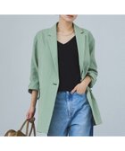 【サロン アダム エ ロペ/SALON adam et rope'】のオーガニックコットンダブルガーゼジャケット 洗える グリーン系(35)|ID: prp329100004544988 ipo3291000000032682606