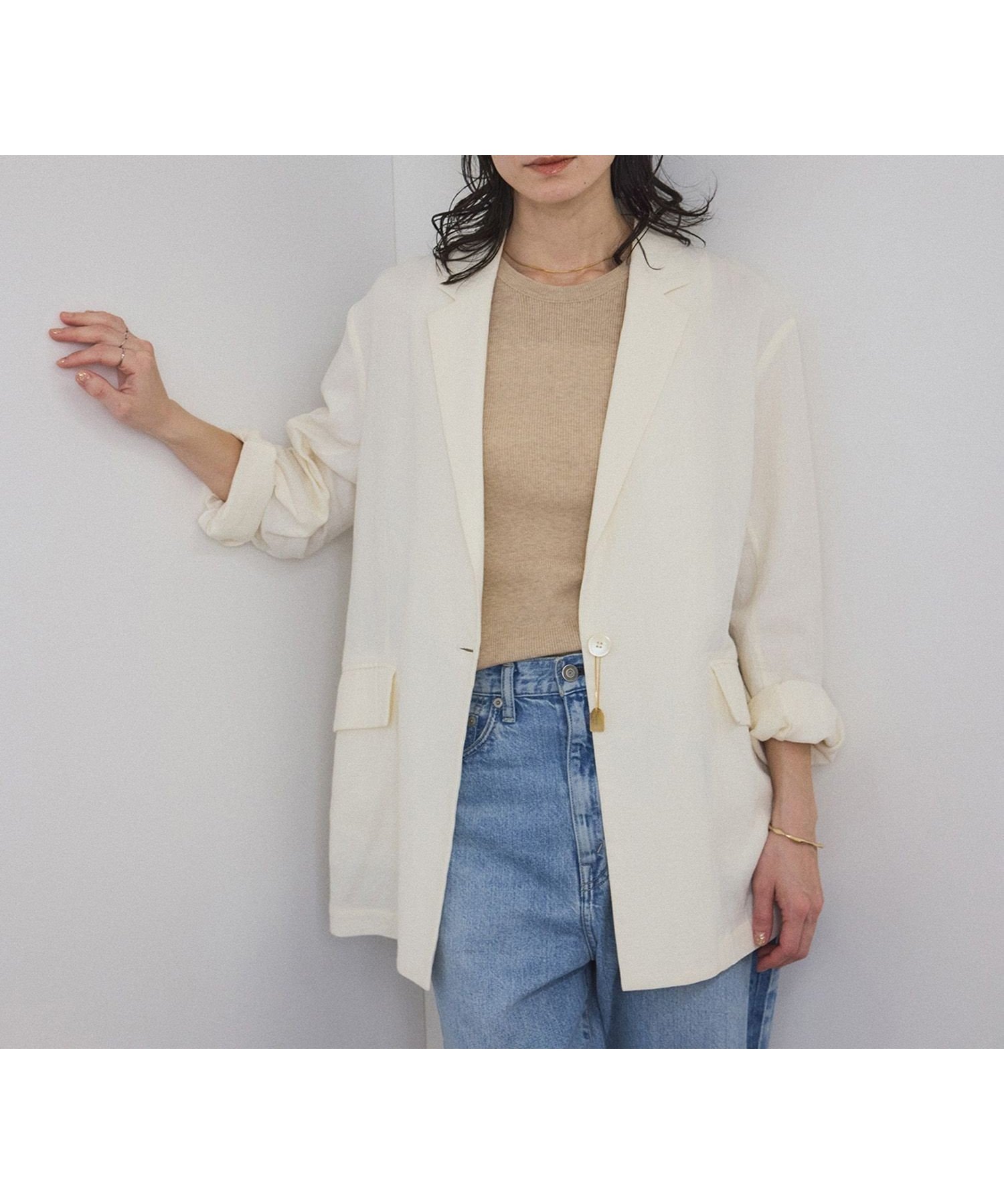 【サロン アダム エ ロペ/SALON adam et rope'】のオーガニックコットンダブルガーゼジャケット 洗える インテリア・キッズ・メンズ・レディースファッション・服の通販 founy(ファニー) 　ファッション　Fashion　レディースファッション　Ladies' Fashion Online　アウター　Coat Outerwear　ジャケット　Jackets　インナー　Inner　洗える　Washable　秋　Autumn/Fall　キャミソール　Camisole　ジャケット　Jacket　ダウン　Down　ダブル　Double　ノースリーブ　No Sleeve　ポケット　Pocket　ビジネス 仕事 通勤　Business　オフホワイト(15)|ID: prp329100004544988 ipo3291000000032682609
