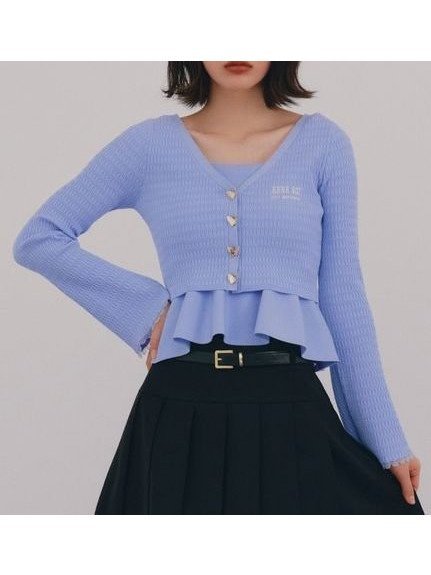 【リリーブラウン/Lily Brown】の【WEB限定カラー】【LILY BROWN × ANNA SUI】バタフライカーディガン インテリア・キッズ・メンズ・レディースファッション・服の通販 founy(ファニー) 　ファッション　Fashion　レディースファッション　Fashion for Women　トップス・カットソー　Cut & Sew Tops　カーディガン・羽織り　Layered Style Cardigans　カーディガン　Cardigan, Knitwear　バタフライ　Butterfly, Butterfly Motif　BLU[086]|ID: prp329100004545038 ipo3291000000033226643