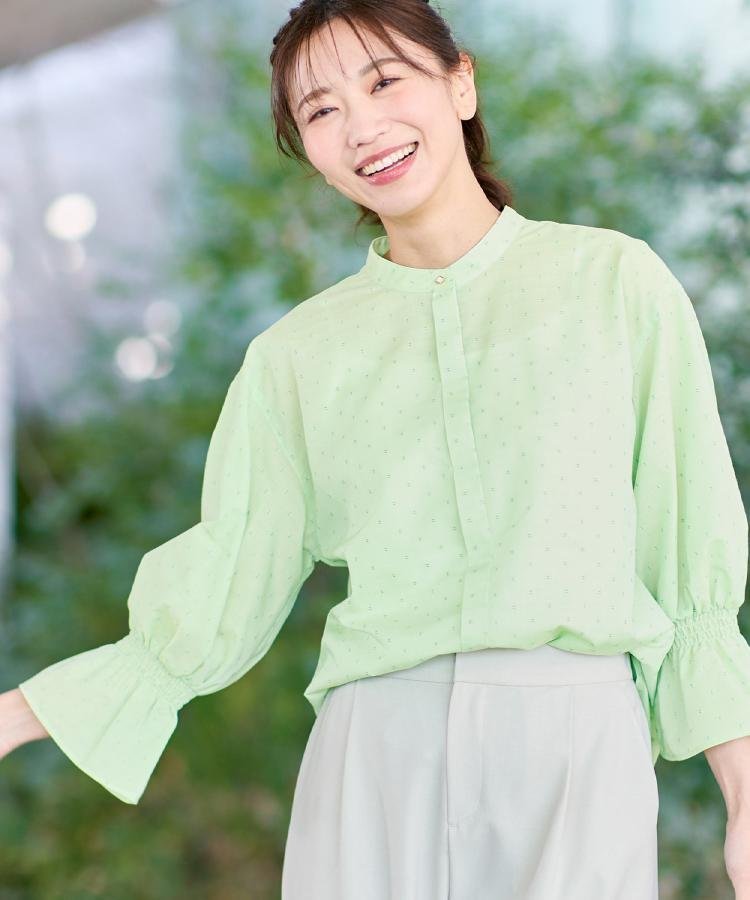 【リフレクト/Reflect】の【接触冷感/洗える】キャンディースリーブブラウス 人気、トレンドファッション・服の通販 founy(ファニー) 　ファッション　Fashion　レディースファッション　WOMEN　トップス・カットソー　Tops/Tshirt　シャツ/ブラウス　Shirts/Blouses　シャーリング　Shirring　スリーブ　Sleeve　トレンド　Trend　洗える　Washable　 other-1|ID: prp329100004545042 ipo3291000000032318993