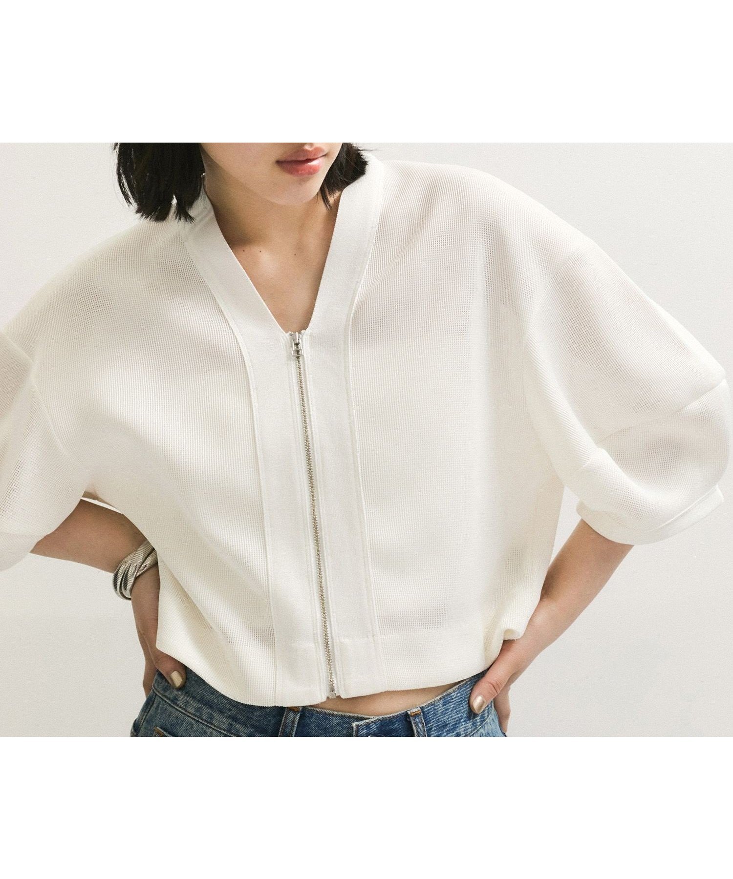 【アダム エ ロペ/ADAM ET ROPE'】のメッシュダンボールカーディガン インテリア・キッズ・メンズ・レディースファッション・服の通販 founy(ファニー) 　ファッション　Fashion　レディースファッション　WOMEN　トップス・カットソー　Tops/Tshirt　カーディガン　Cardigans　春　Spring　カーディガン　Cardigan　キャミソール　Camisole　コンパクト　Compact　タンク　Tank　ダブル　Double　デニム　Denim　ポケット　Pocket　メッシュ　Mesh　ラッセル　Russell　S/S・春夏　Ss・Spring/Summer　夏　Summer　2025年　2025　2025春夏・S/S　Ss,Spring/Summer,2025　ホワイト(10)|ID: prp329100004545051 ipo3291000000032300621