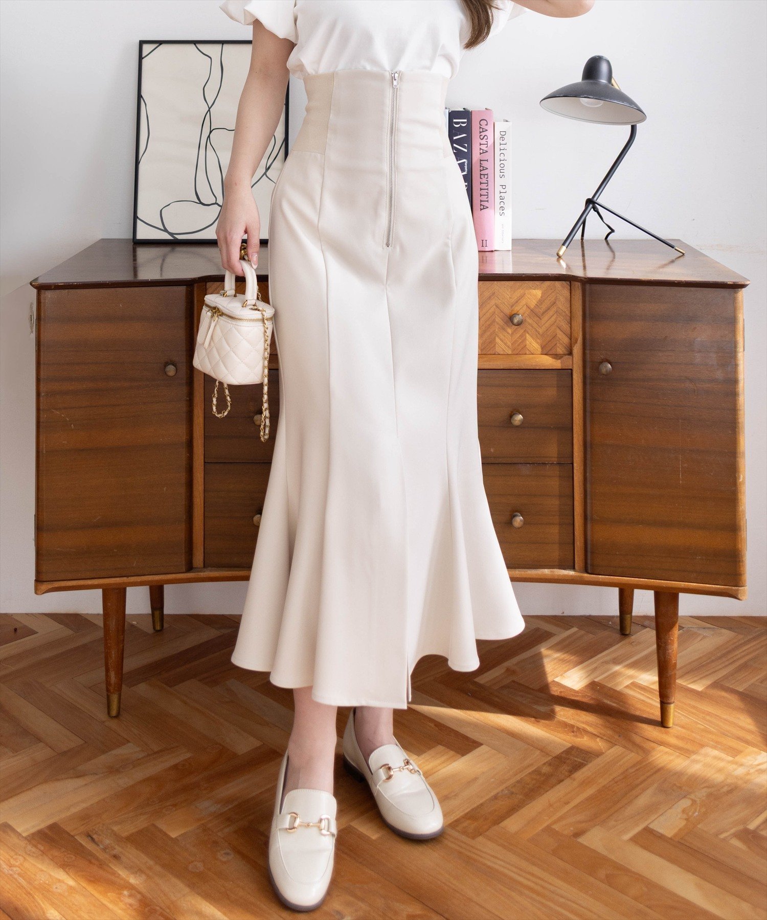 【クリア/clear】のウエストリブスリット入りマーメイドスカート 人気、トレンドファッション・服の通販 founy(ファニー) 　ファッション　Fashion　レディースファッション　WOMEN　スカート　Skirt　おすすめ　Recommend　カットソー　Cut And Sew　ジップ　Zip　フロント　Front　マーメイド　Mermaid　 other-1|ID: prp329100004545121 ipo3291000000032303244