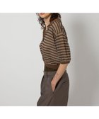 【ビューティ&ユース ユナイテッドアローズ/BEAUTY&YOUTH / UNITED ARROWS】の6(ROKU) コットン ナイロン ボーダー ポロニット ショートスリーブ DK.BROWN|ID: prp329100004545172 ipo3291000000033888276