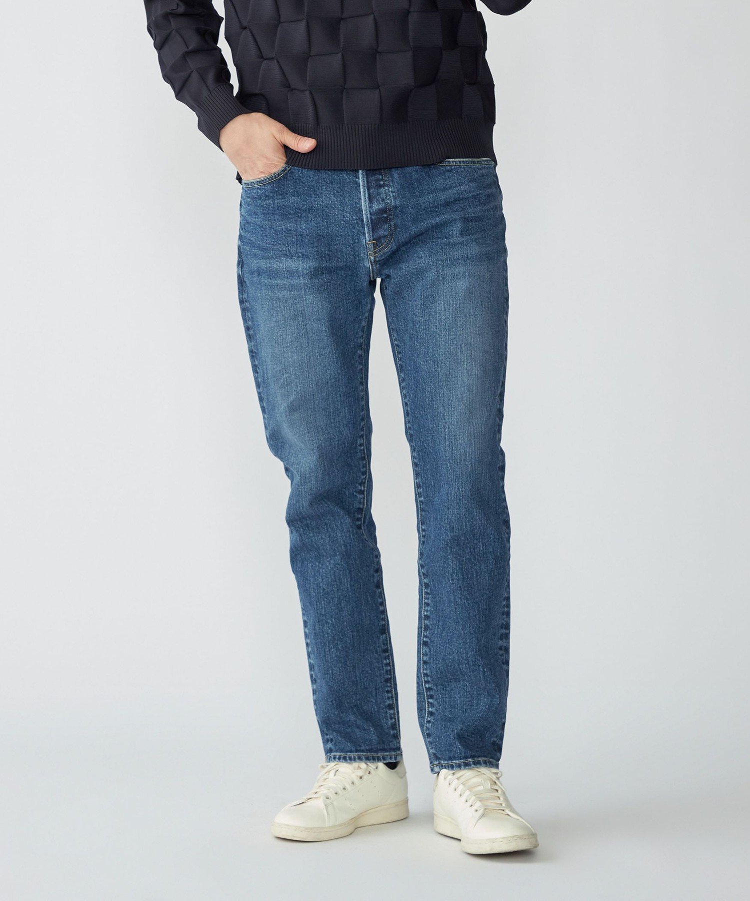 【シップス/SHIPS / MEN】の【SHIPS別注】RED CARD TOKYO RHYTHM クリーンウォッシュ ジャストレングス スリムテーパードデニム インテリア・キッズ・メンズ・レディースファッション・服の通販 founy(ファニー) 　ファッション　Fashion　メンズファッション　MEN　ウォッシュ　Wash　ヴィンテージ　Vintage　くるぶし　Ankle　ストレッチ　Stretch　テーパード　Tapered　デニム　Denim　バランス　Balance　フィット　Fit　ポケット　Pocket　別注　Special Order　ビジネス 仕事 通勤　Business　ロイヤルブルー|ID: prp329100004545204 ipo3291000000032116560