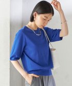 【シップス フォー ウィメン/SHIPS】の接触冷感 / 手洗い可能 アイスコットン ショート スリーブ プルオーバー ブルー|ID:prp329100004545219